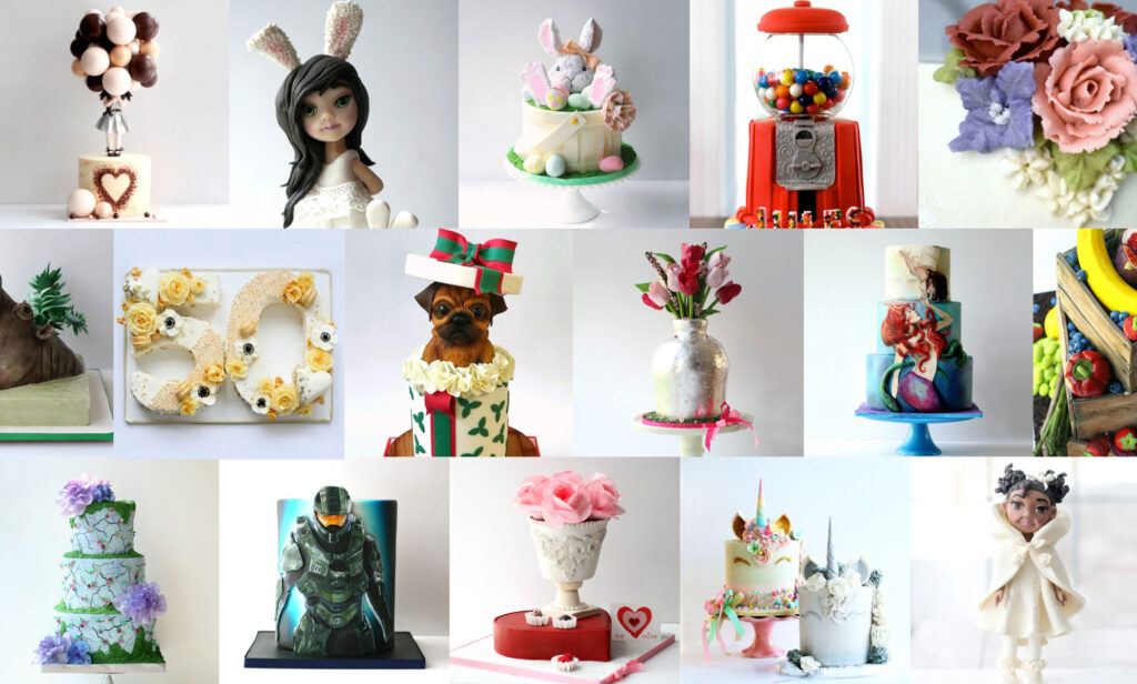 Cakeheads grid of cakes