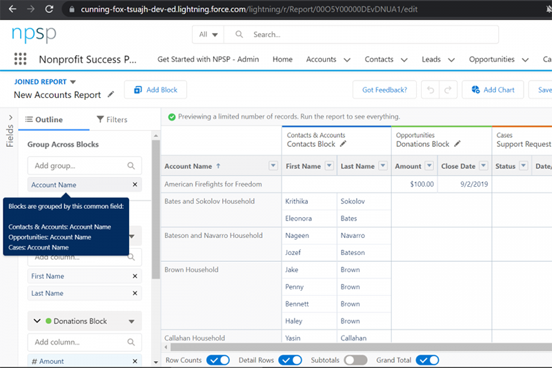 outer limits of salesforce reporting - grouping blocks