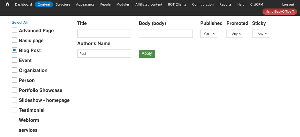 Drupal Content Management Author