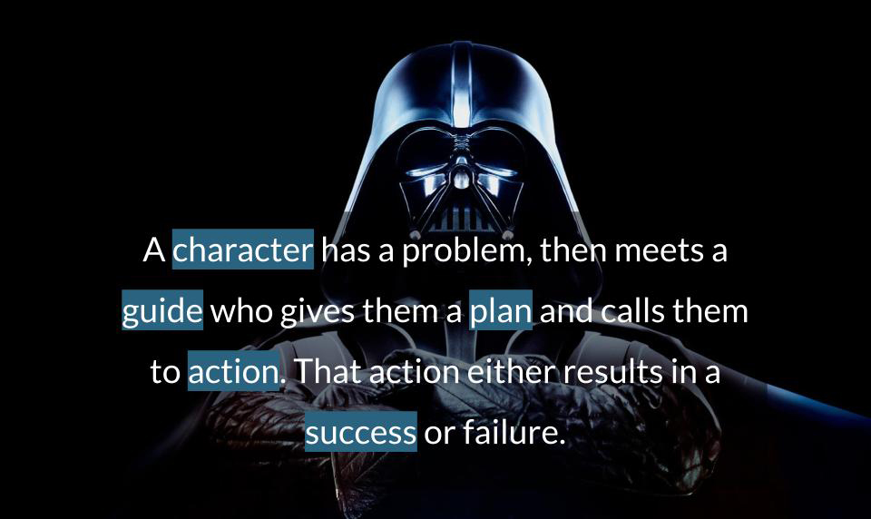 nonprofit story framework with Darth Vader