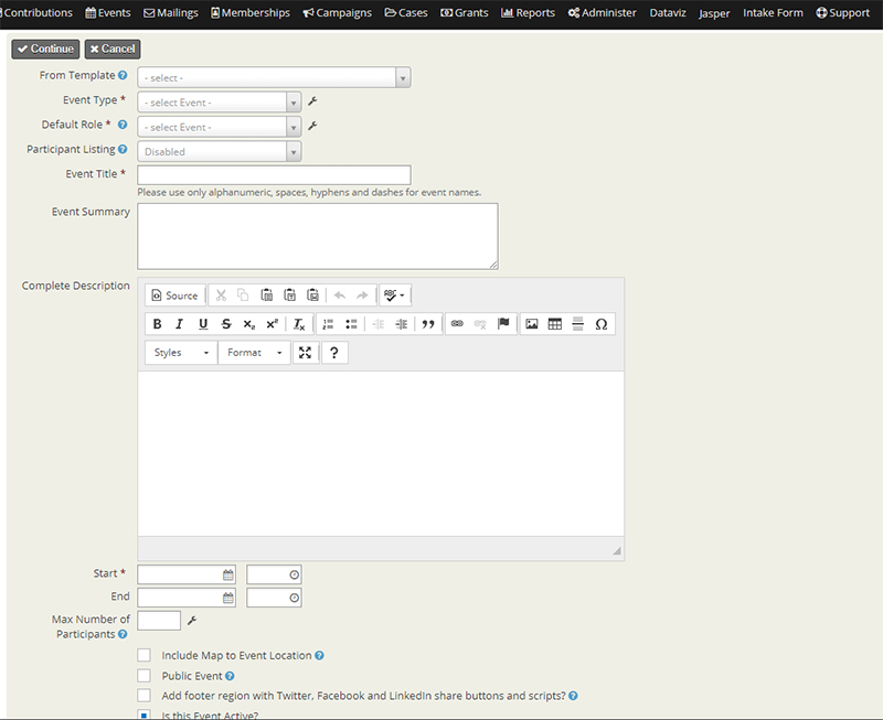 CiviCRM Feature of Events