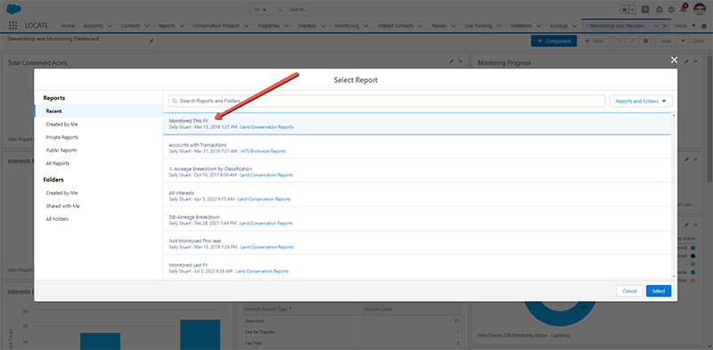 Salesforce Dashboard - Choose Your Source