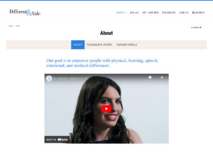 Different & Able - Secondary Navigation
