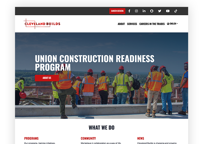 Cleveland Builds Home Page