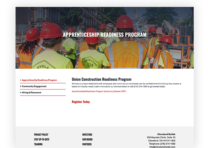 Cleveland Builds Interior Page