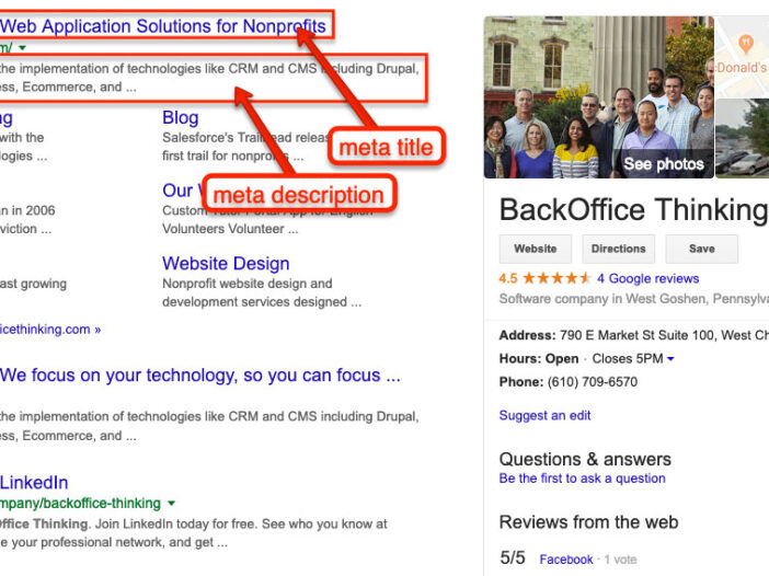 Google Search Results BackOffice Thinking