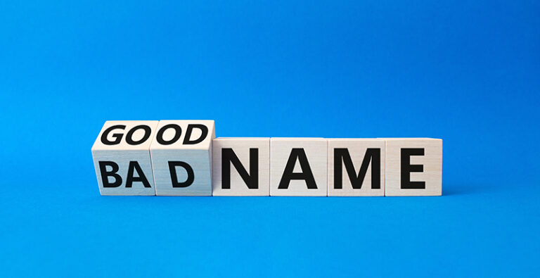 Good and Bad Name - Spelled in Cubes