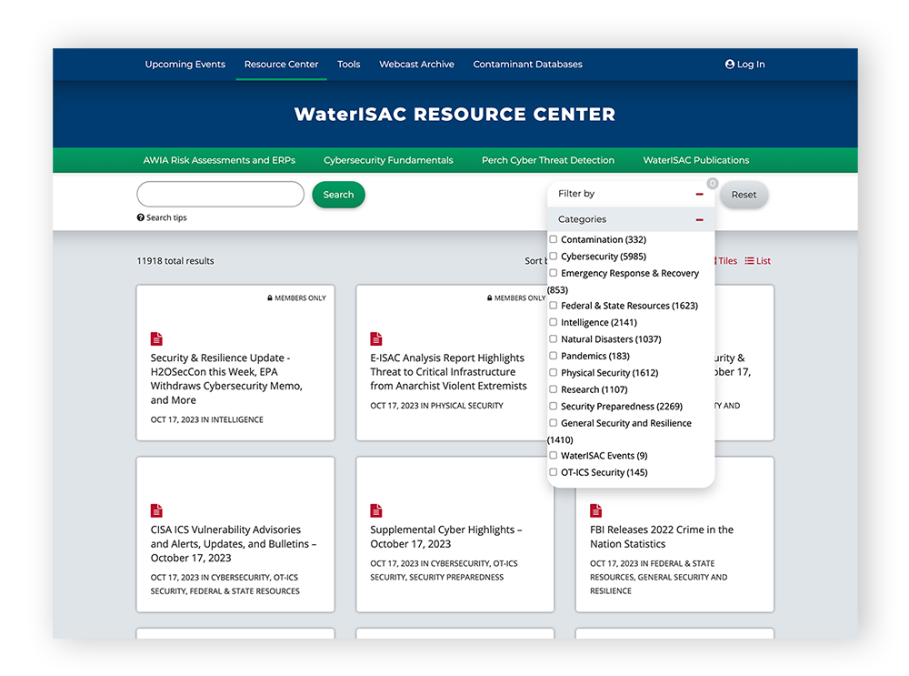 WaterISAC Resource Center