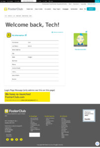 FosterClub User Dashboard